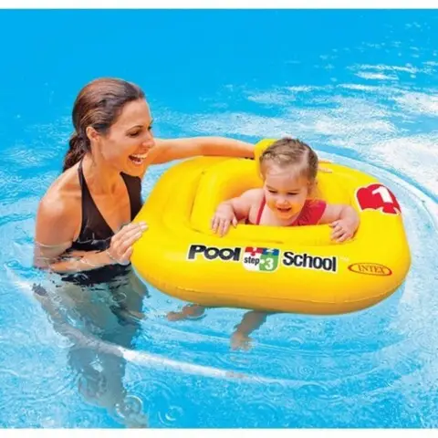 Transport gratuit Colac gonflabil pentru copii, 12 luni+, Intex, 79x79 cm, polivinil, galben