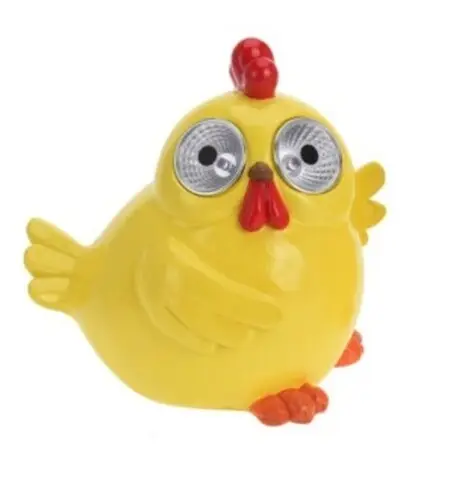 Lampa de gradina Chicken, 16x13x15.5 cm, poliston, galben Ofertă exclusivă