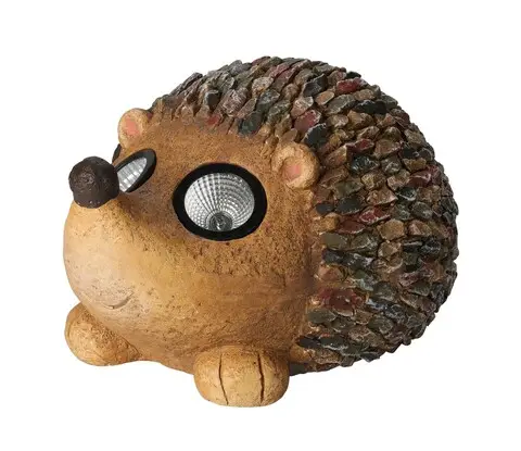 Expediere rapidă Lampa solara de gradina Hedgehog, 31x22.7x19 cm, oxidat de magneziu, maro