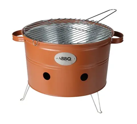 Preț promoțional Gratar BBQ Bucket, 34.5x20 cm, metal, portocaliu mat