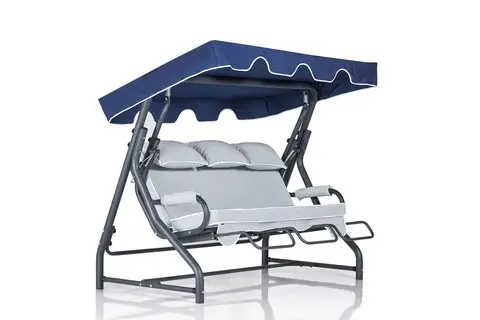 Balansoar de gradina 3 locuri, Hanah Home, Salvia 1, Multicolor Lichidare de stoc