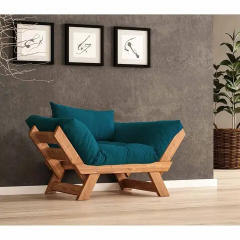 Preferatul clienților Fotoliu de gradina, Hanah Home, CPT8158-140, Teak / Verde Petrol