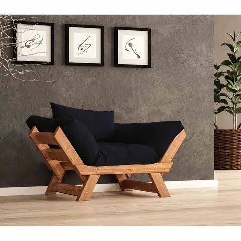 Ofertă exclusivă Fotoliu de gradina, Hanah Home, CPT8159-140, Teak / Negru