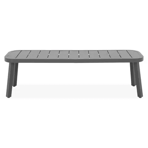 Bancheta pentru exterior Lyne, 141x40x42 cm, aluminiu, antracit Preferatul clienților
