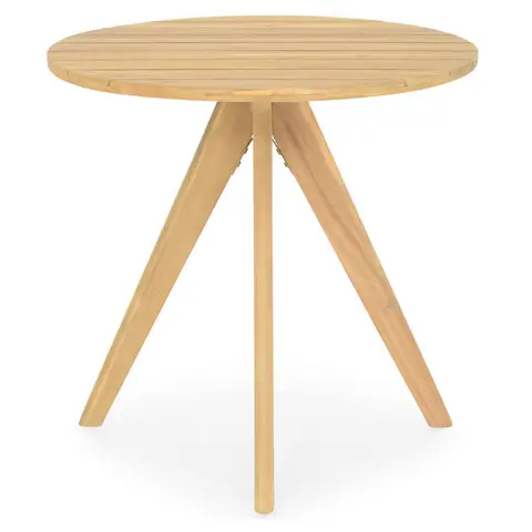 Masuta rotunda pentru gradina/terasa Panay, 80x78 cm, lemn acacia, natur Ieftin