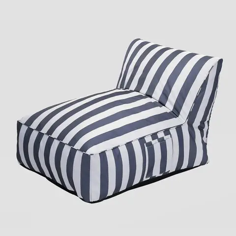 Transport gratuit Sezlong Maris, Homla, 150x70x65 cm, poliester/spuma, alb/albastru
