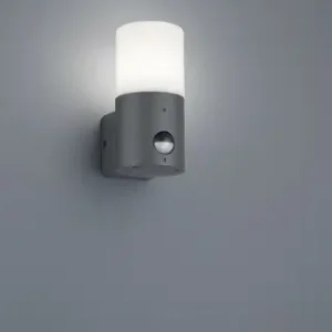Aplica de perete pentru exterior cu senzor Hoosic, TRIO, 8.5x11.8x17.5 cm, 28W, 1x E27, aluminiu, antracit Ofertă
