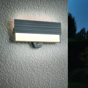 Aplica de perete pentru exterior cu senzor Mariza, TRIO, 40x20.5 cm, 10W, 1x SMD, aluminiu, antracit Retur gratuit