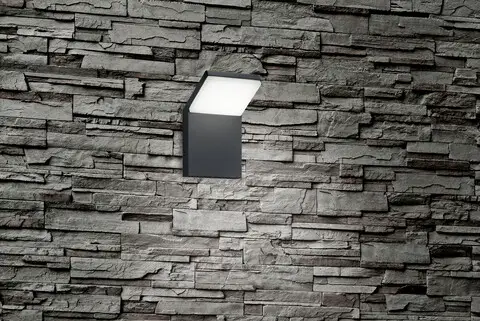 Aplica de perete pentru exterior Pearl, TRIO, 10x10.5x16 cm, 8W, 1x SMD, aluminiu, antracit Preț mic