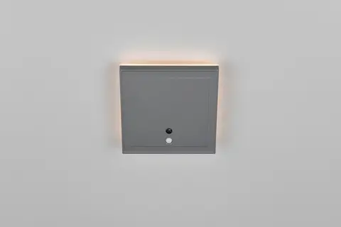 Comandă acum Aplica de perete pentru exterior cu senzor Fortaleza, RL, 14x3.5x14 cm, 2W, 1x SMD, aluminiu, antracit