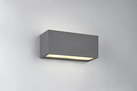 Premium Aplica de perete pentru exterior Mayenne, TRIO, 25x11 cm, 10W, 2x E14, aluminiu, antracit