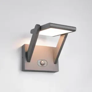 Aplica de perete pentru exterior cu senzor Malawi, TRIO, 18x23.5 cm, 5W, 1x SMD, aluminiu, antracit Cumpărături sigure