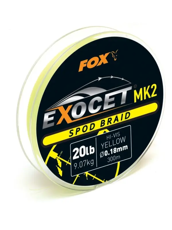 Nu rata Fox, Fir Textil, Spod Galben, Exocet Mk2, 20lb/300m