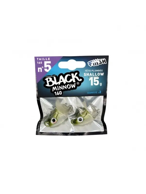 FIIISH Black Minnow 160 - Set Capete Shallow 2 x 15g Jig Kaki Popular