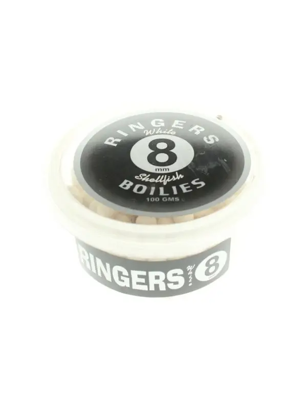 Ringers Shellfish Boilies White (10mm) 100g Retur gratuit