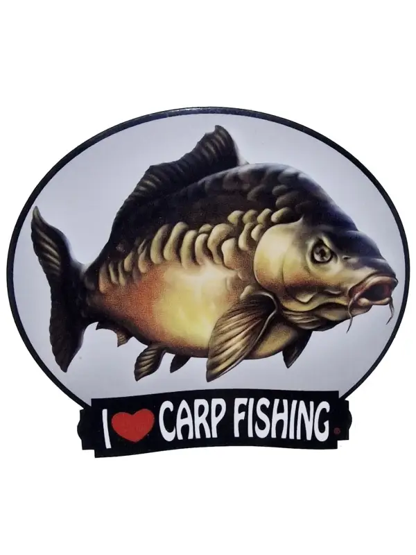 Sticker, I Love Carp Fishing, 154x128mm Comandă acum