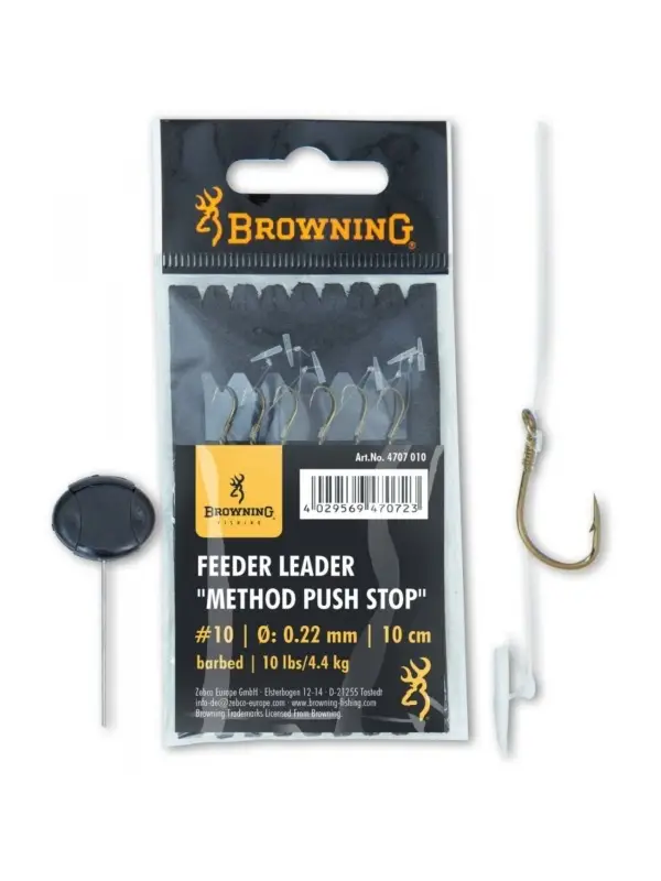 Reducere de preț Carlige Legate Browning Feeder Leader Method Push Stop