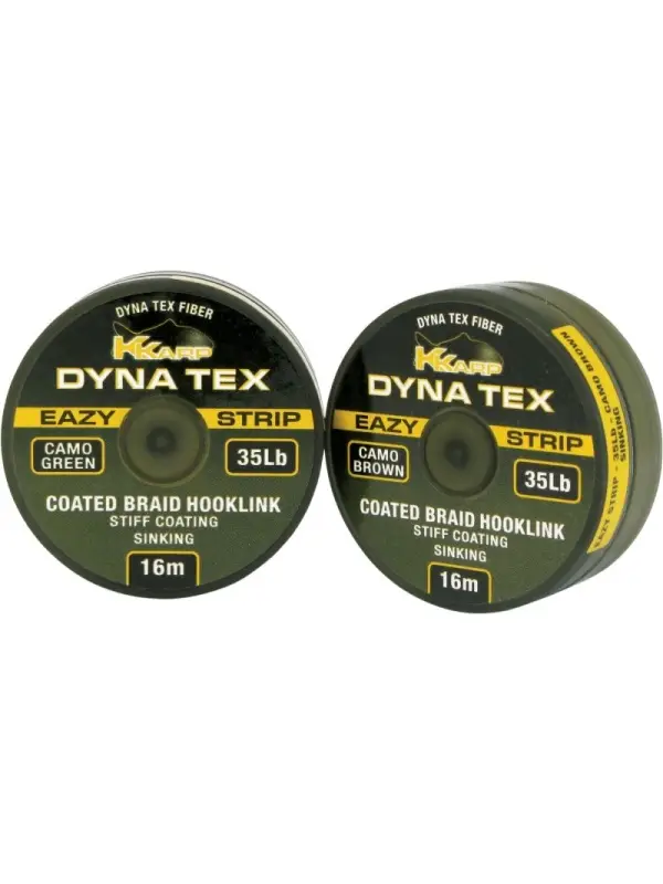 Fir cu camasa K-Karp DynaTex Eazy Strip Camo Brown 16m (25Lb; 35Lb; 45Lb) Cumpărături sigure