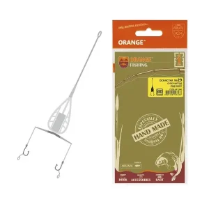 Ultima șansă Montura Life-Orange Super Method Feeder, 2 Carlig fir de par #4 (Method 3) 30gr.