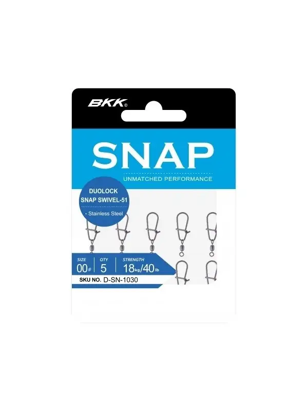 Cumpărături sigure Agrafe BKK Duo Lock Snap cu vartej 51 SS
