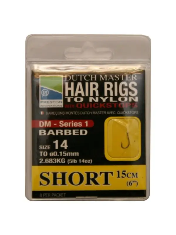 Comandă acum Preston, Carlige Legate, DM Hair Rigs, 15cm/Nr16