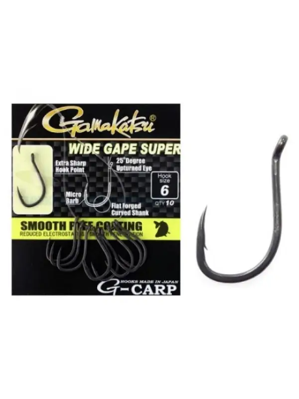 Ofertă Gamakatsu, Carlige G-Carp, Wide Gape Super, 10buc