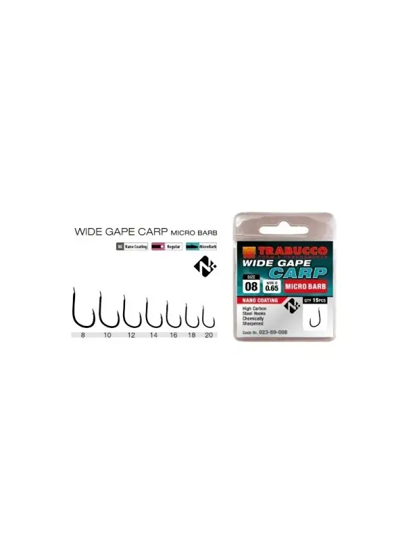 CARLIGE TRABUCCO WIDE GAPE CARP Micro Barb Noutate