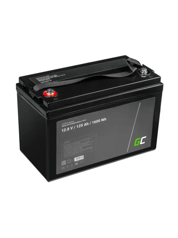 Transport gratuit Acumulator Green Cell, LiFePO4, 12.8V, 125Ah, fotovoltaic, rulote si barci