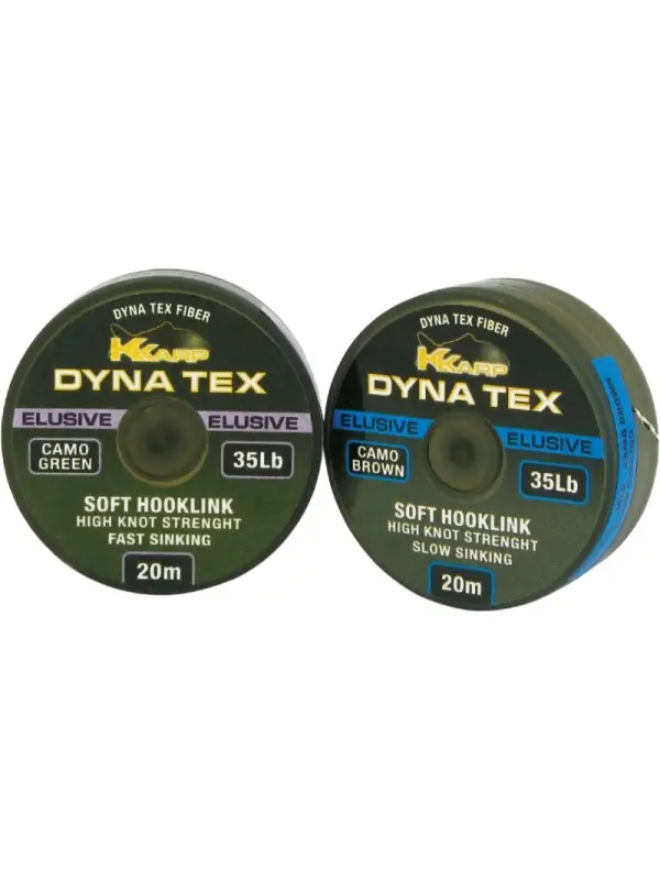 Transport gratuit Fir Textil K-Karp Dyna Tex Elusive 20m Camo Green 15lbs