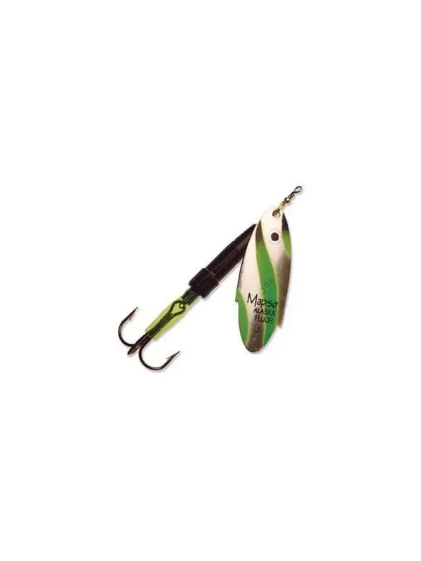 Mapso - Lingurita rotativa ALASKA FLUO Argintiu-verde nr. 5 / 23 gr. Premium