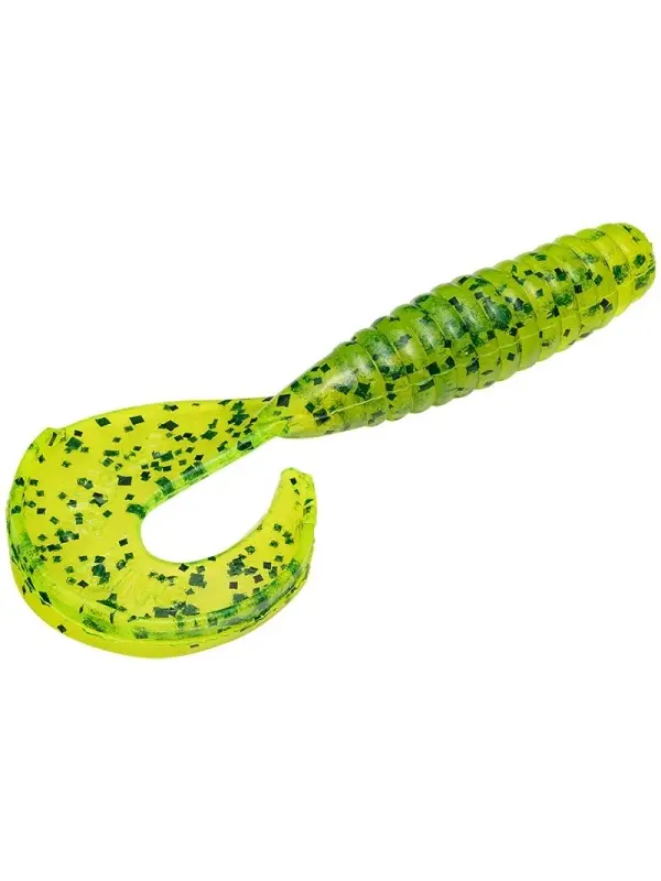 Strike King Twister Rage Grub 10cm/8buc. Chartreuse Pepper Retur ușor