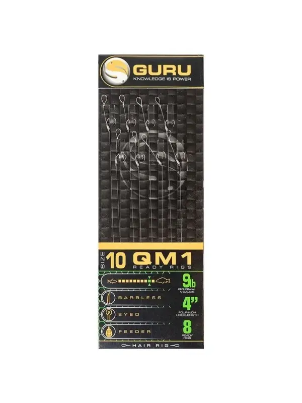 Livrare gratuită Guru Carlige Legate QM1 Standard Hair Nr.14/0.19 mm 8 buc./plic