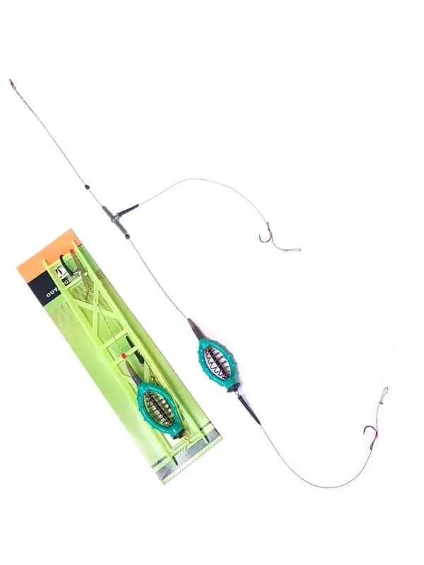 Preferatul clienților Montura Momitor, Osako, Plumb Lateral, Verde Fluo, cu 2 carlige
