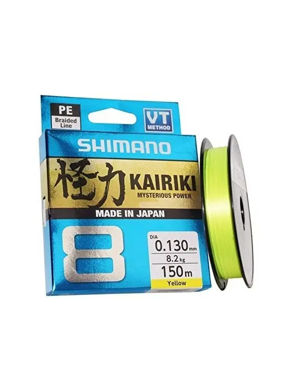 Preț promoțional Shimano, Fir Textil, Kairiki 8X, Yellow, 150mt.