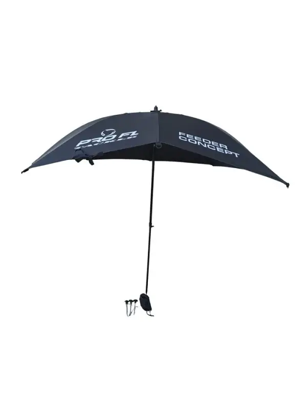 Retur ușor Pro Fl, Umbrela pentu Pescuit la Feeder, Neagra, Diametru 215cm