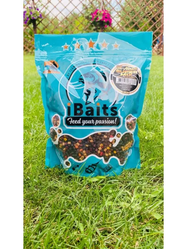 Ofertă limitată IBaits, Pellets Super Mix, Hi-Attract, 800gr/4 mm.