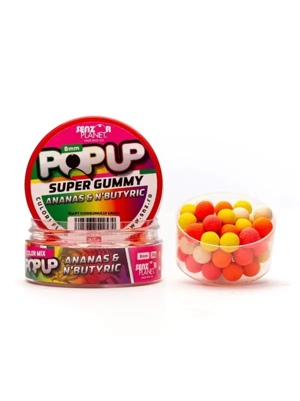 Senzor Pop-Up Super Gummy, 8 mm, 30 gr. Lichidare de stoc