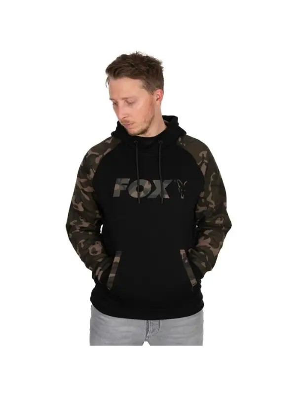 Fox, Hanorac Raglan, Black&Camo Hoody Ofertă