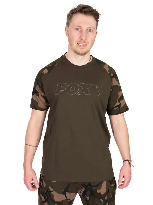 Fox, Tricou Outline, T Khaki/ Camo Ofertă