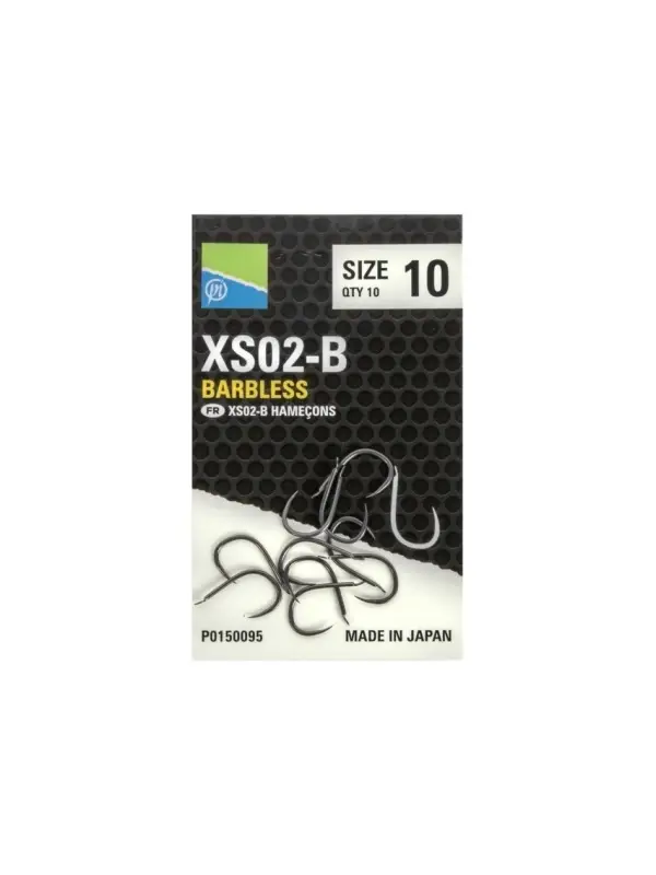 Preston, Carlige XS02-B, 10buc Barbless Discount