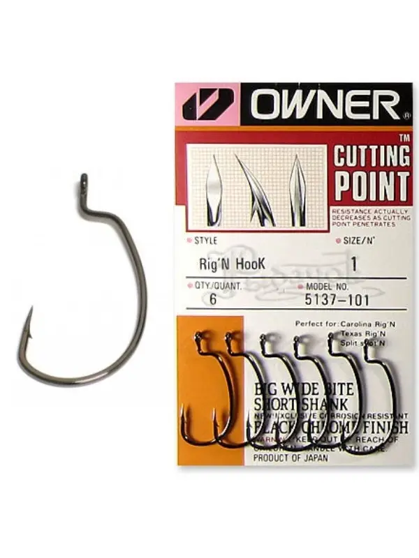 Preț mic Owner, carlig Offset, 5137 Rig'n Hook