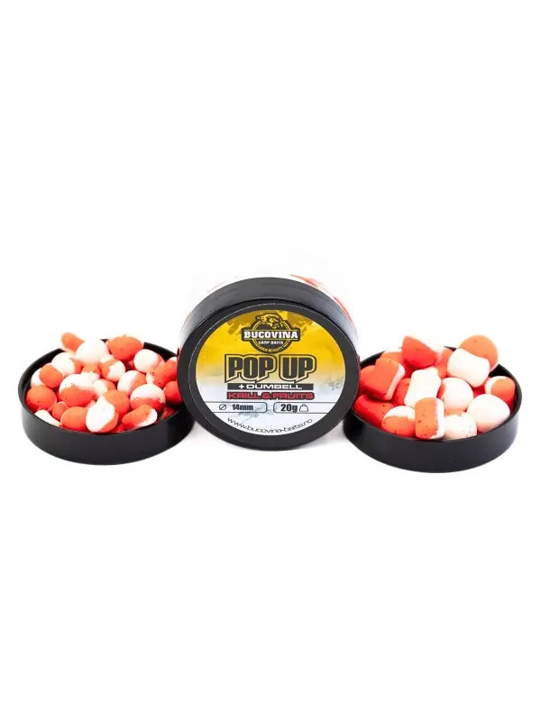 Bucovina Baits Pop-Up + Dumbell, 14 mm, 20 gr. Disponibil imediat