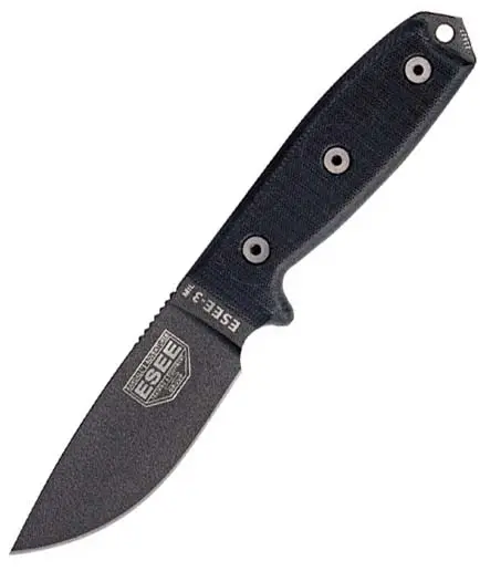 ESEE Model 3 Black G-10 Plain Edge Reducere specială