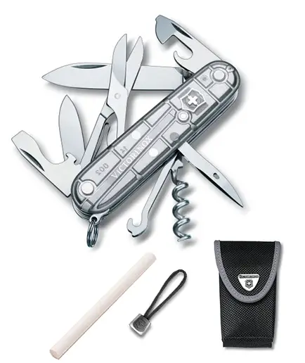 Cel mai bun preț Set VictorinoxCLIMBER 1.3703.T7 sheath + sharpener gratis