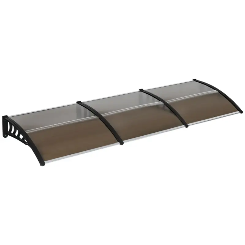 Outsunny Copertina Exterior 300×100 cm – Policarbonat & Aluminiu Maro Nu rata