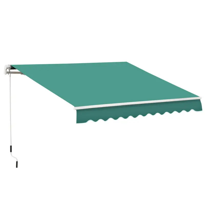 Premium Outsunny Rulou Parasolar de Perete Impermeabil, Protecție UV și Rezistență la Apă, 295x245 cm, Verde