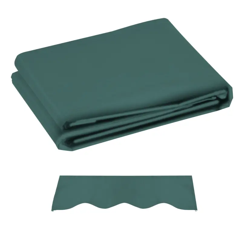 Outsunny Material de Înlocuire pentru Copertină Retractabilă, 282x250 cm, Verde Plată securizată