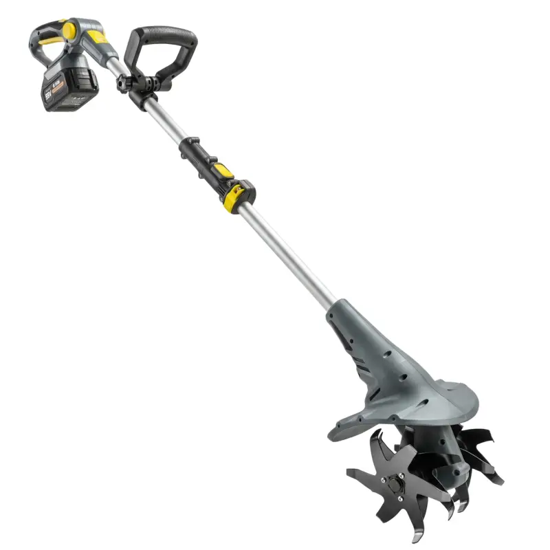 Mai ieftin Outsunny Motocultor fără fir, Rotavator electric 18V cu 2 baterii 4000mAh, încărcător, lățime de lucru 20 cm Gri