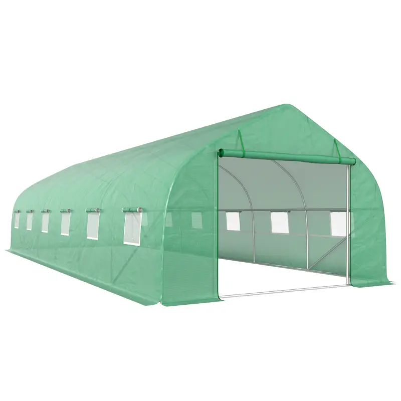 Outsunny Sera Tunel Gradina – PE, Usa cu Fermuar & Ferestre Ventilatie Cel mai vândut