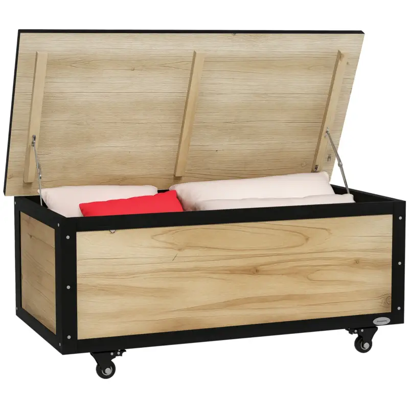 Outsunny Cutie de depozitare 121 de litri pentru exterior cu roti Discount